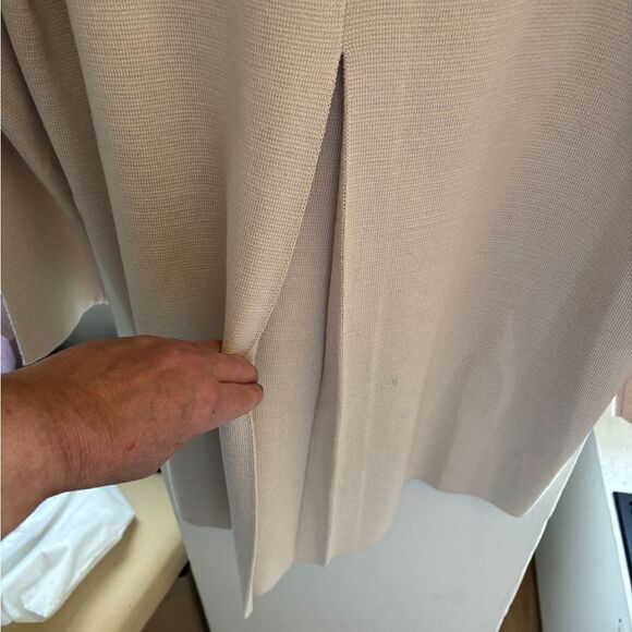 NWT WEILL cream colored long sleeve tunic sweater sz 10 - Picture 8 of 9